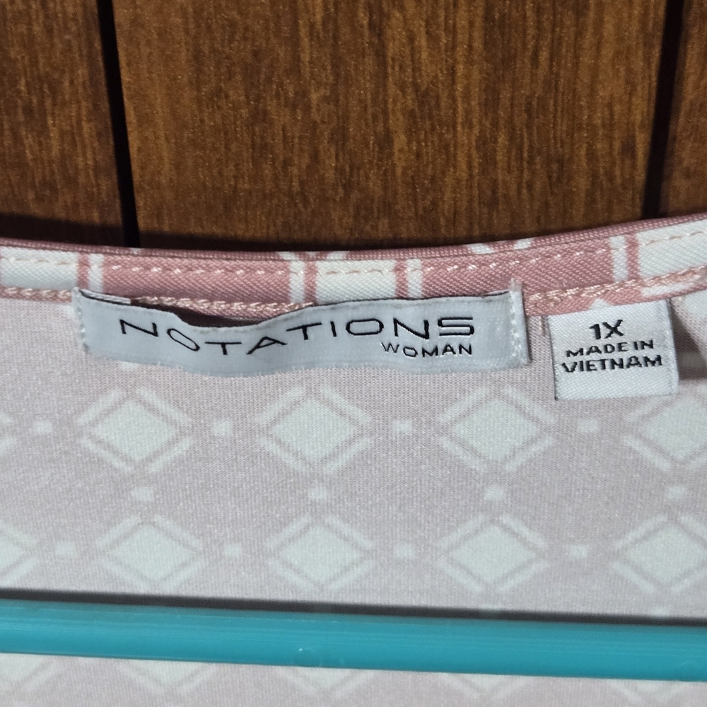 Notations Women's Pink Patterned Top - Picture 3 of 5